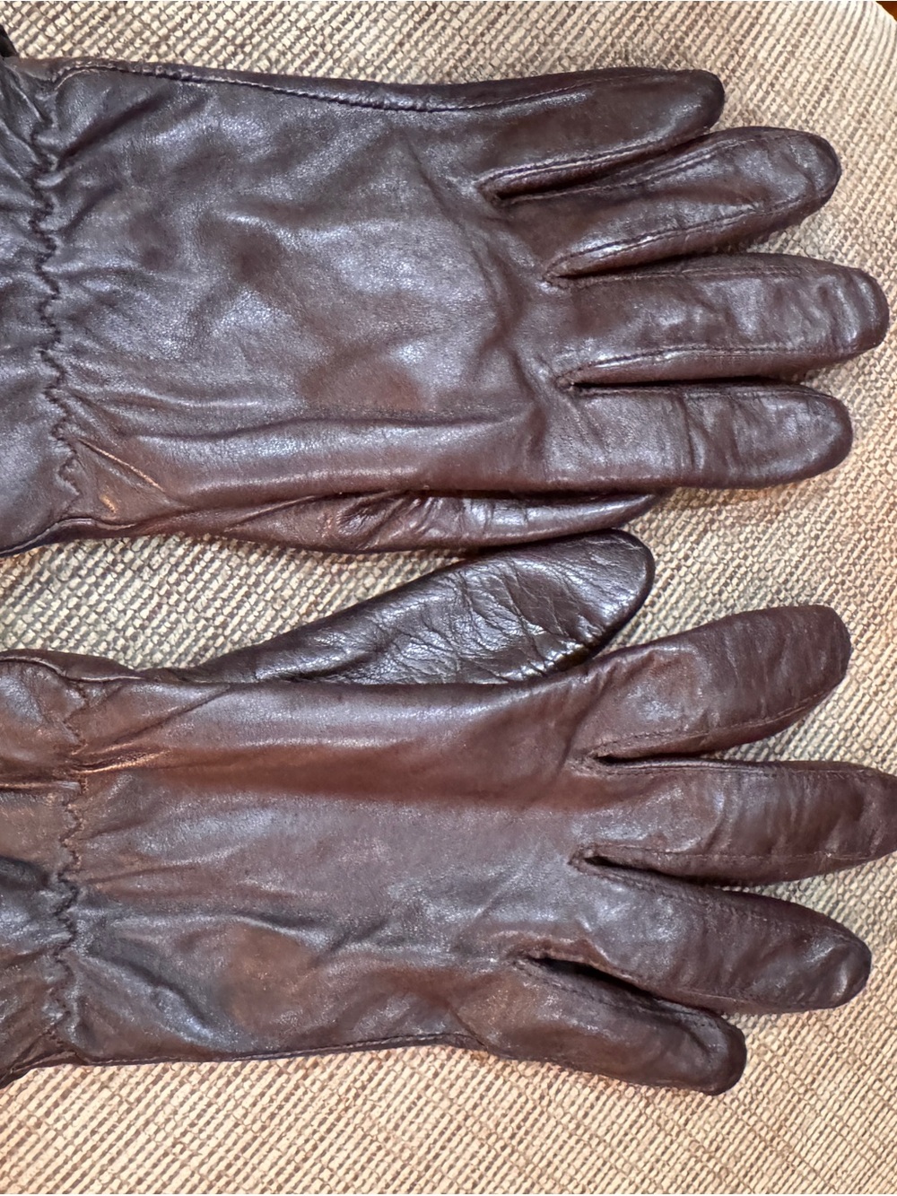 Women's Brown Leather Gloves